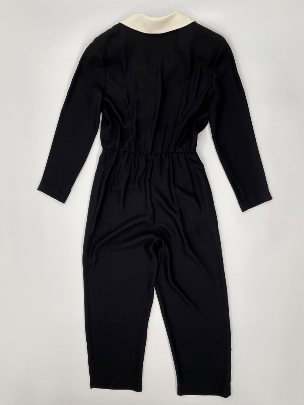 Vintage 90s Liz Claiborne Black Dressy Tuxedo Formal Jumpsuit | Size M/L - Picture 10 of 16
